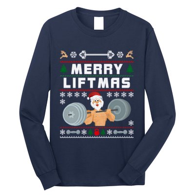 Merry Liftmas Ugly Christmas Long Sleeve Shirt