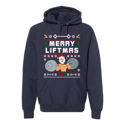 Merry Liftmas Ugly Christmas Premium Hoodie