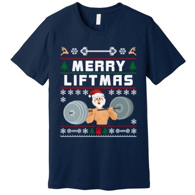 Merry Liftmas Ugly Christmas Premium T-Shirt