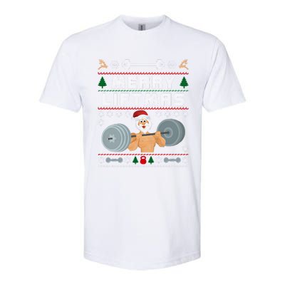 Merry Liftmas Ugly Christmas Softstyle CVC T-Shirt