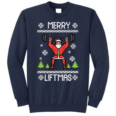 Merry Liftmas Ugly Christmas Xmas Workout Gym Bodybuild Sweatshirt