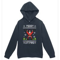 Merry Liftmas Ugly Christmas Xmas Workout Gym Bodybuild Urban Pullover Hoodie