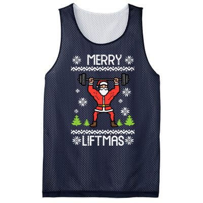 Merry Liftmas Ugly Christmas Xmas Workout Gym Bodybuild Mesh Reversible Basketball Jersey Tank