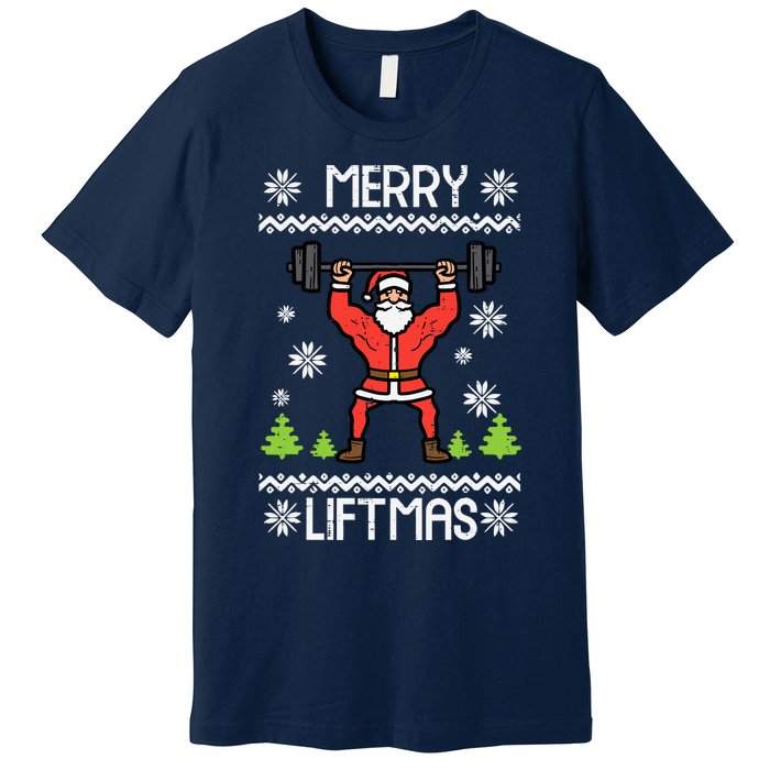 Merry Liftmas Ugly Christmas Xmas Workout Gym Bodybuild Premium T-Shirt