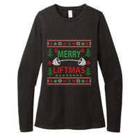 Merry Liftmas Ugly Christmas Sweater Gym Workout Womens CVC Long Sleeve Shirt