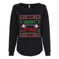 Merry Liftmas Ugly Christmas Sweater Gym Workout Womens California Wash Sweatshirt