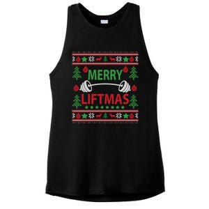 Merry Liftmas Ugly Christmas Gym Workout Cool Gift Ladies PosiCharge Tri-Blend Wicking Tank