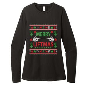 Merry Liftmas Ugly Christmas Gym Workout Cool Gift Womens CVC Long Sleeve Shirt