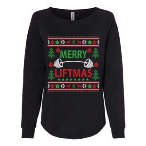 Merry Liftmas Ugly Christmas Gym Workout Cool Gift Womens California Wash Sweatshirt