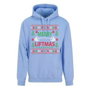 Merry Liftmas Ugly Christmas Gym Workout Cool Gift Unisex Surf Hoodie