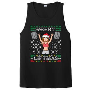 Merry LiftmaS Ugly Christmas Miss Santa Gym Workout Funny Gift PosiCharge Competitor Tank