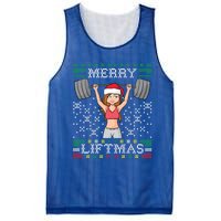 Merry LiftmaS Ugly Christmas Miss Santa Gym Workout Funny Gift Mesh Reversible Basketball Jersey Tank