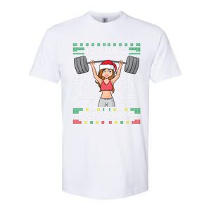 Merry LiftmaS Ugly Christmas Miss Santa Gym Workout Funny Gift Softstyle CVC T-Shirt