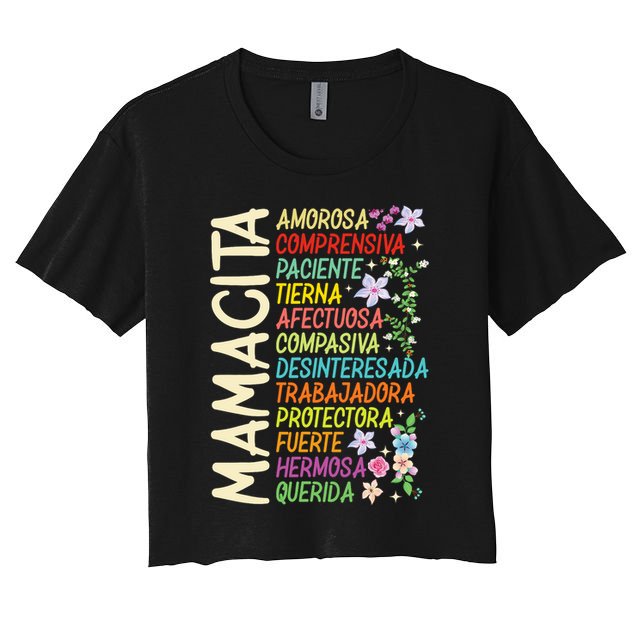 Mother Loving Understanding Patient I Love Mom Mother's Day  Women's Crop Top Tee