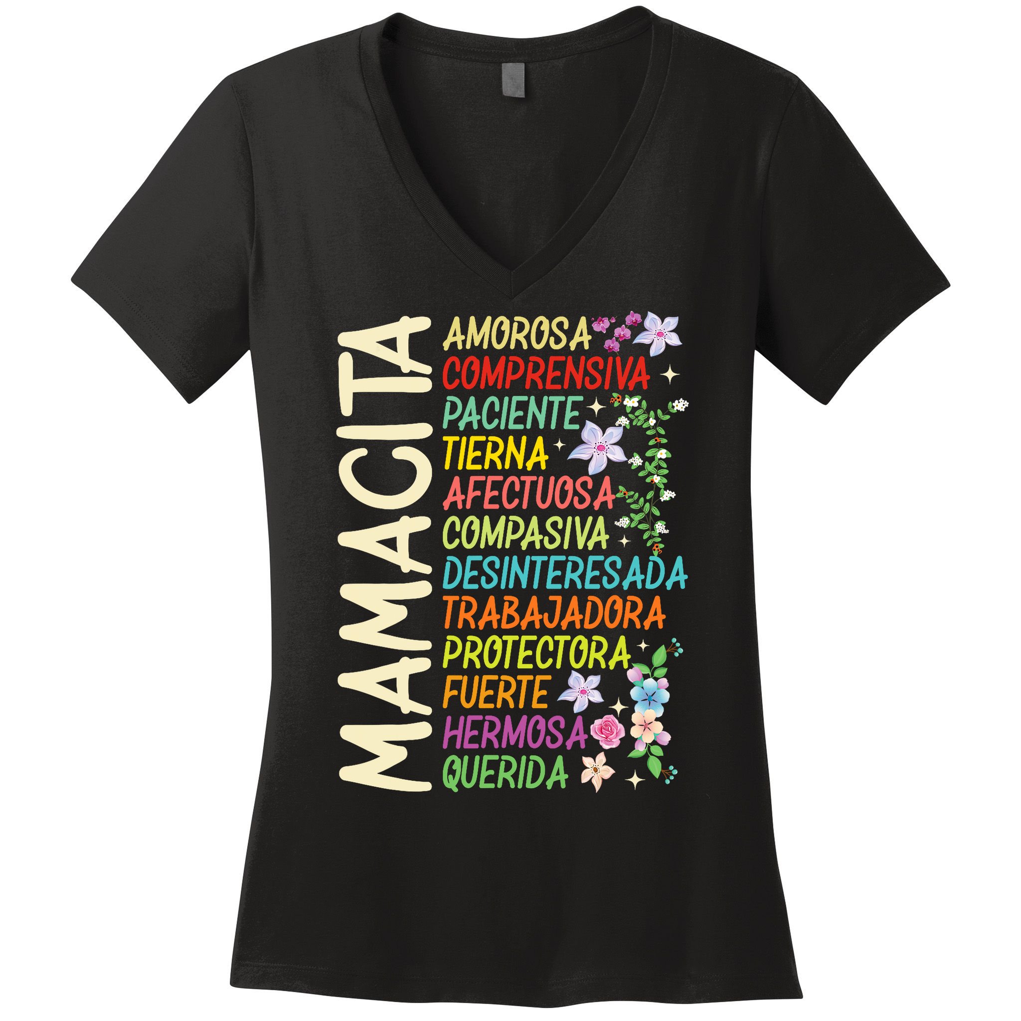 Mother Loving Understanding Patient I Love Mom Mother's Day  Women's V-Neck T-Shirt