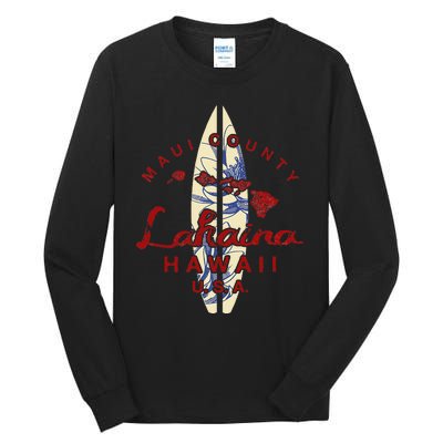 MAUI Lahaina Vintage Hawaiian Islands Hawaii Tall Long Sleeve T-Shirt