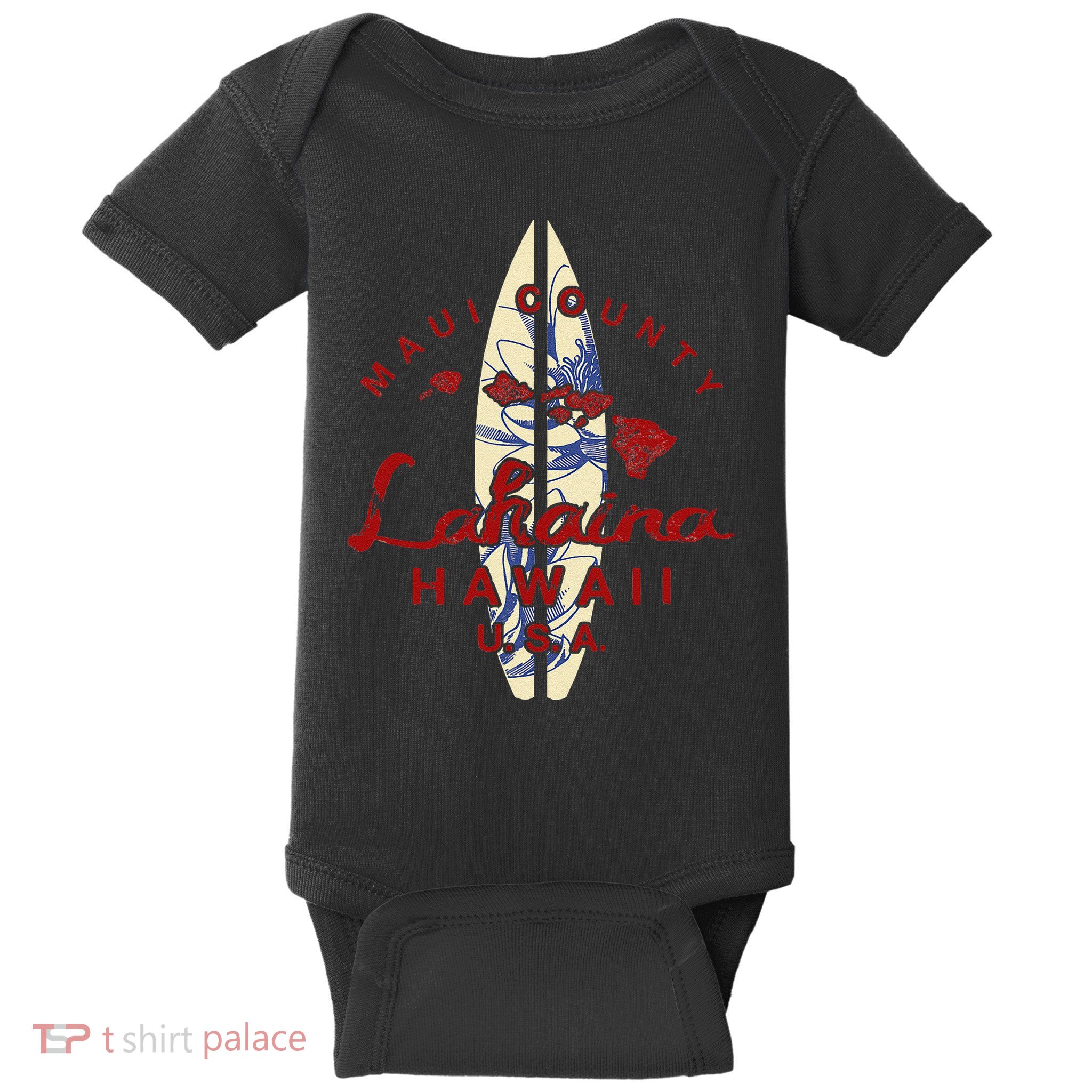 MAUI Lahaina Vintage Hawaiian Islands Hawaii Baby Bodysuit