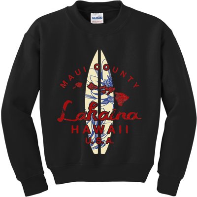 MAUI Lahaina Vintage Hawaiian Islands Hawaii Kids Sweatshirt