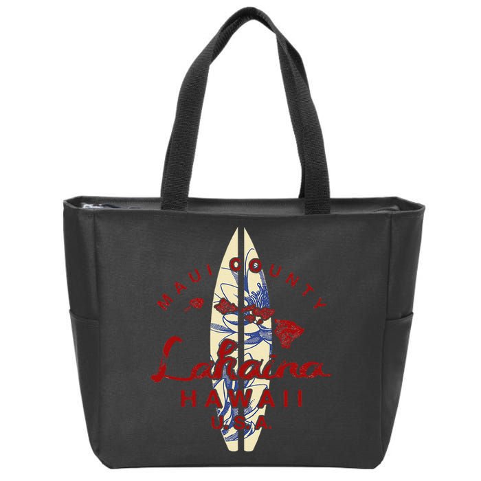 MAUI Lahaina Vintage Hawaiian Islands Hawaii Zip Tote Bag