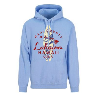 MAUI Lahaina Vintage Hawaiian Islands Hawaii Unisex Surf Hoodie