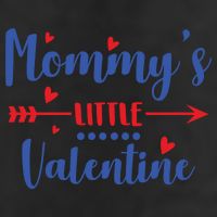 Mommy's Little Valentine Cute Holiday 7 Panel Mesh Trucker Snapback Hat