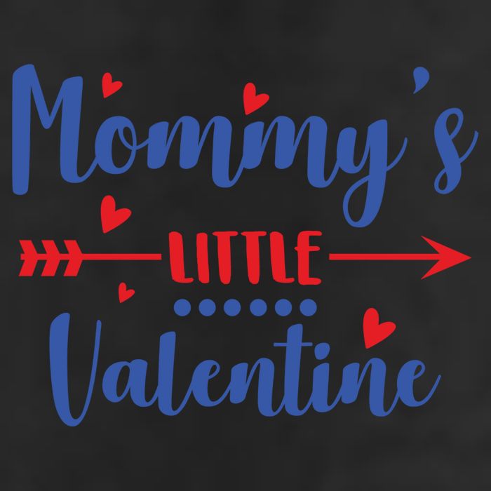 Mommy's Little Valentine Cute Holiday 7 Panel Mesh Trucker Snapback Hat