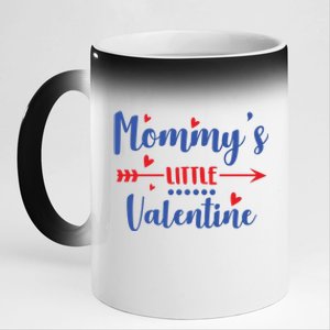 Mommy's Little Valentine Cute Holiday 11oz Black Color Changing Mug