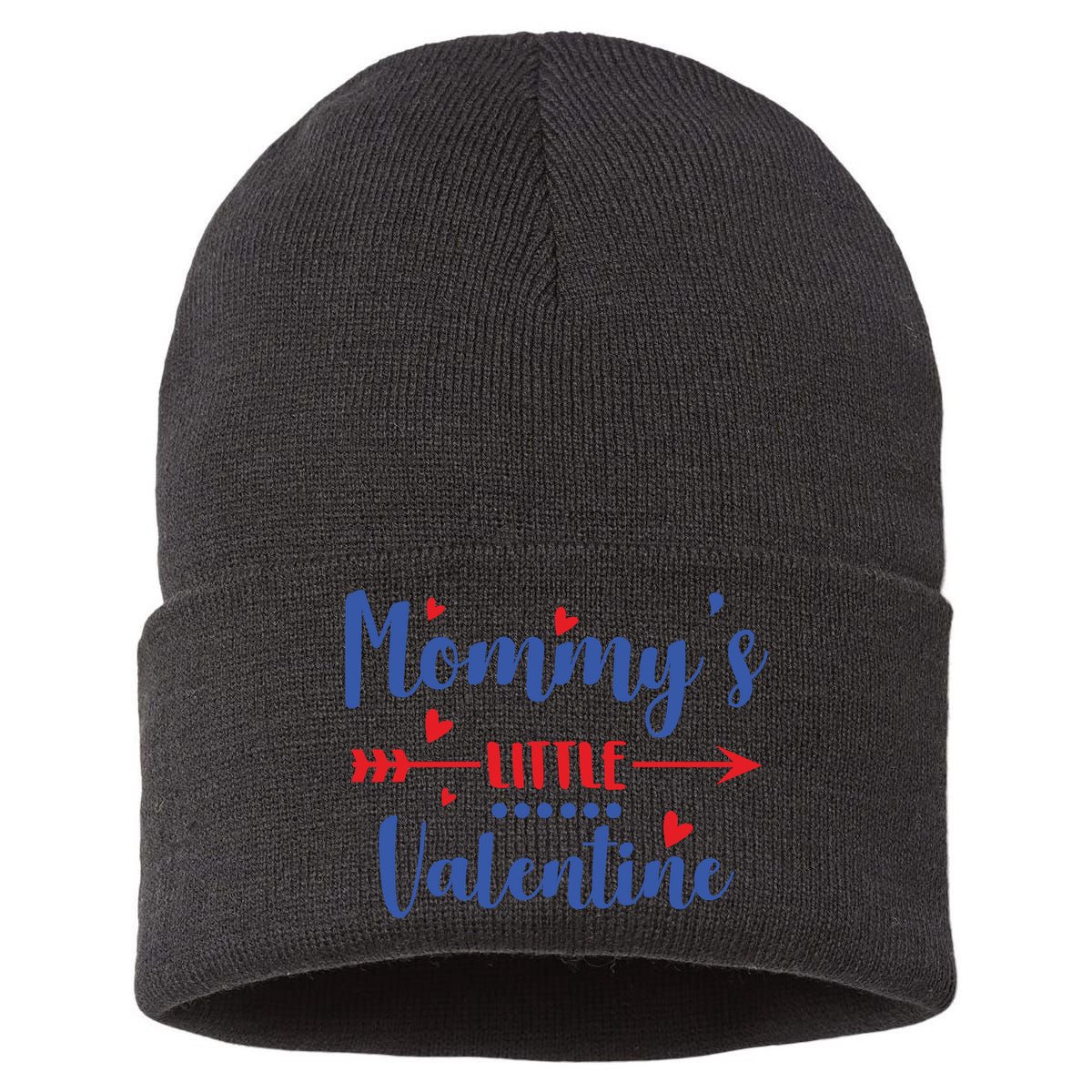 Mommy's Little Valentine Cute Holiday Sustainable Knit Beanie