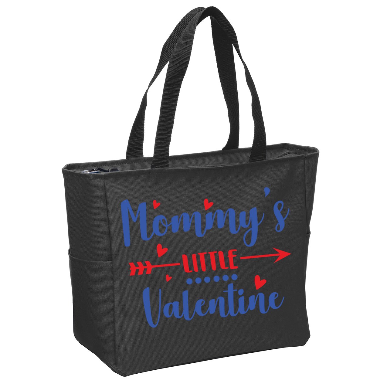 Mommy's Little Valentine Cute Holiday Zip Tote Bag