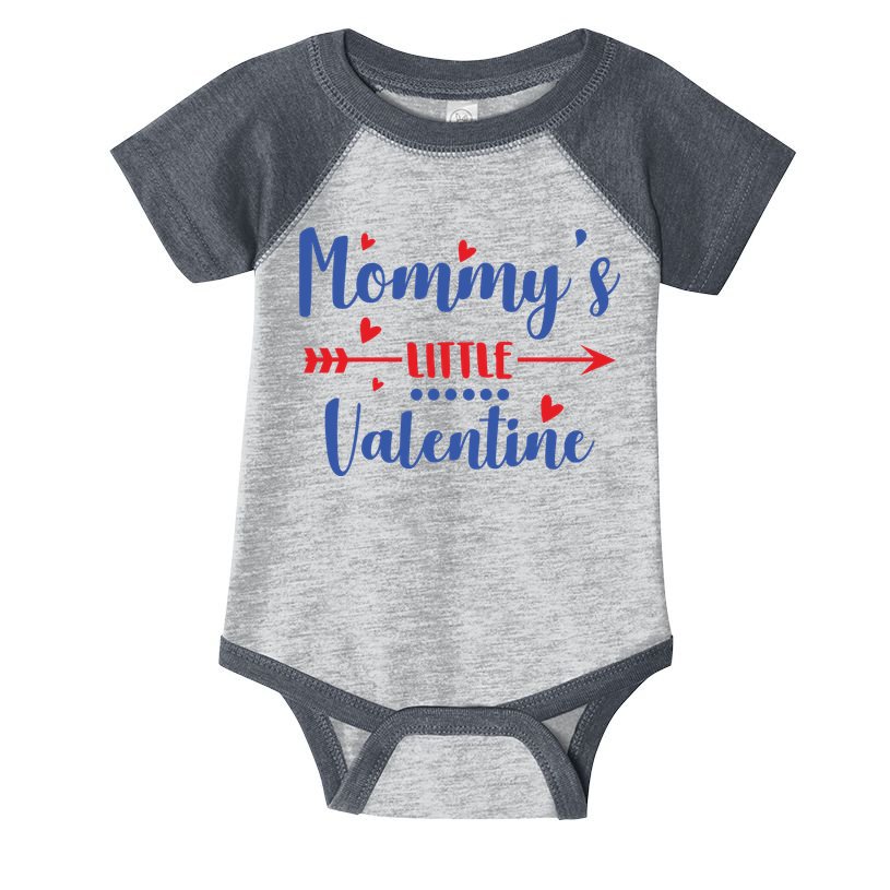 Mommy's Little Valentine Cute Holiday Infant Baby Jersey Bodysuit