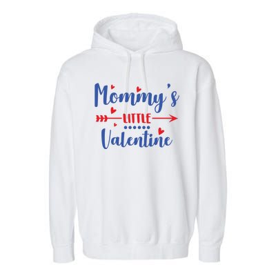 Mommy's Little Valentine Cute Holiday Garment-Dyed Fleece Hoodie