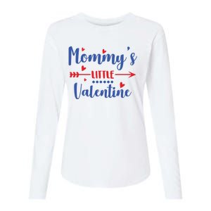 Mommy's Little Valentine Cute Holiday Womens Cotton Relaxed Long Sleeve T-Shirt