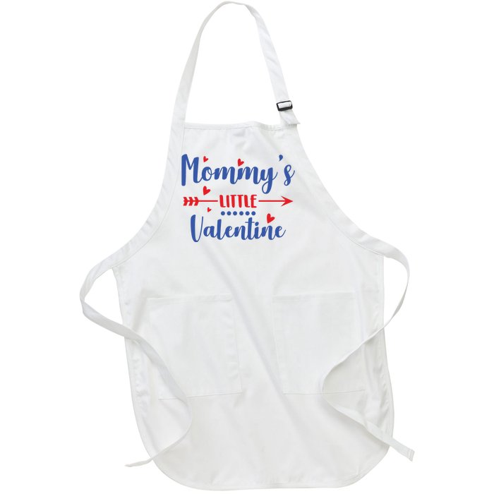 Mommy's Little Valentine Cute Holiday Full-Length Apron With Pockets