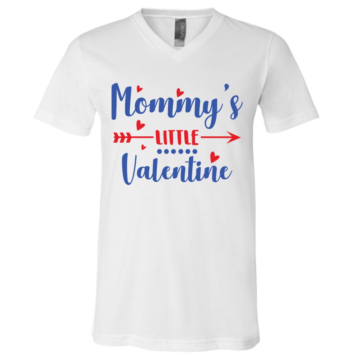 Mommy's Little Valentine Cute Holiday V-Neck T-Shirt