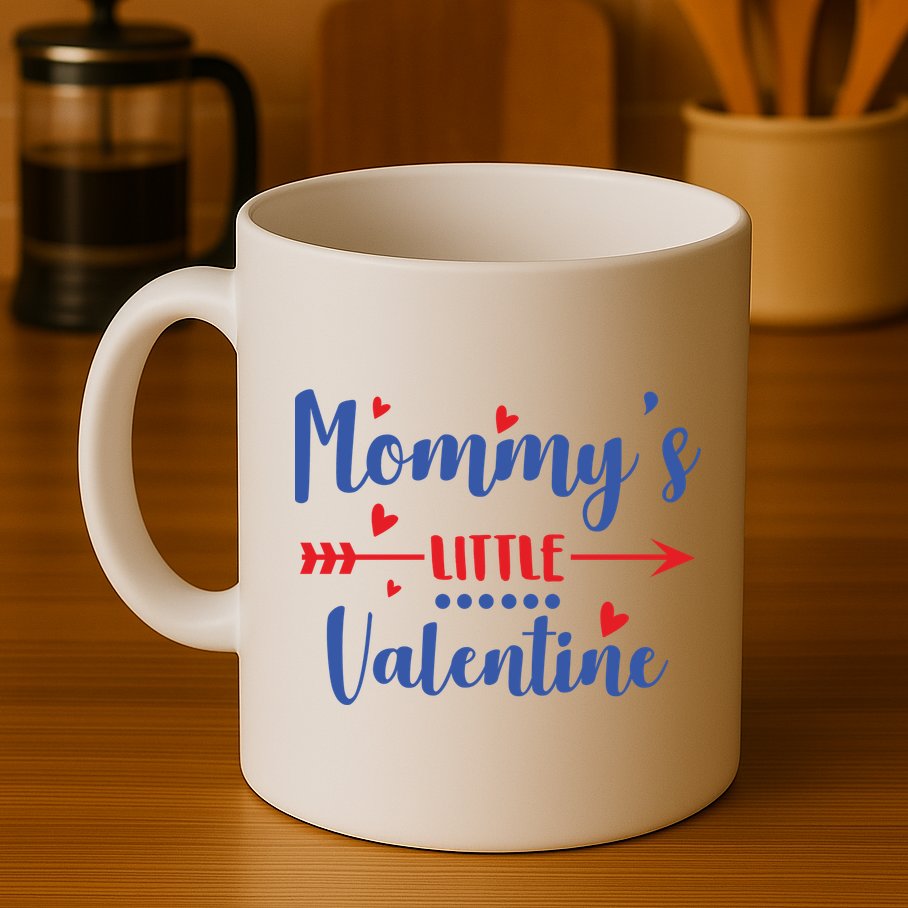 Mommy's Little Valentine Cute Holiday Mug