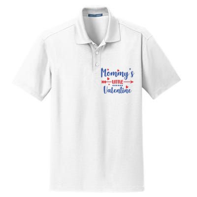 Mommy's Little Valentine Cute Holiday Dry Zone Grid Polo