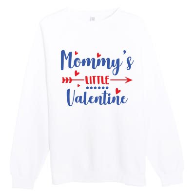 Mommy's Little Valentine Cute Holiday Premium Crewneck Sweatshirt