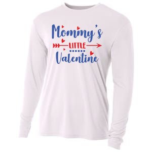 Mommy's Little Valentine Cute Holiday Cooling Performance Long Sleeve Crew