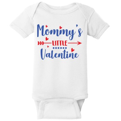 Mommy's Little Valentine Cute Holiday Baby Bodysuit