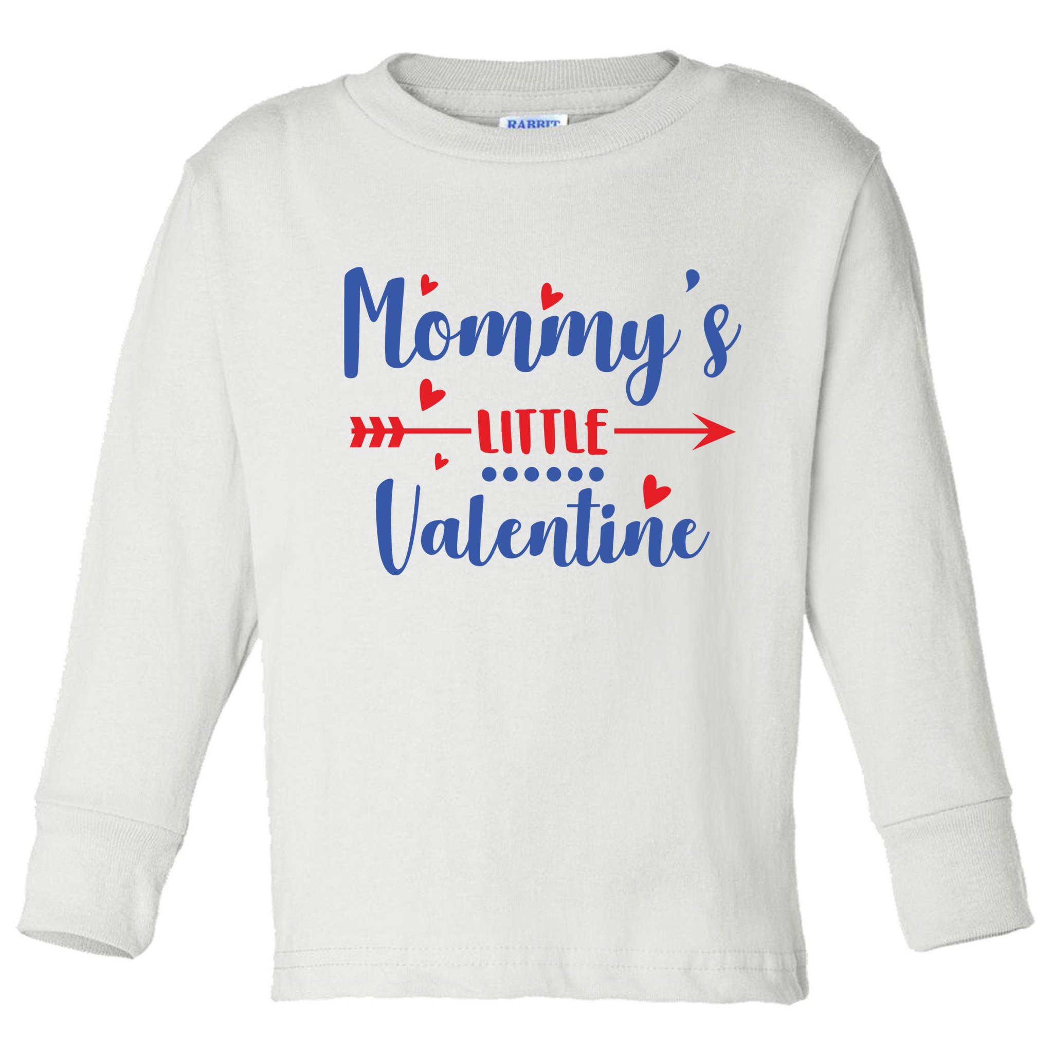 Mommy's Little Valentine Cute Holiday Toddler Long Sleeve Shirt