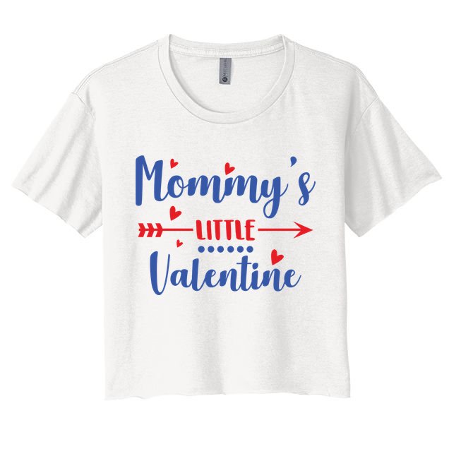 Mommy's Little Valentine Cute Holiday Crop Top
