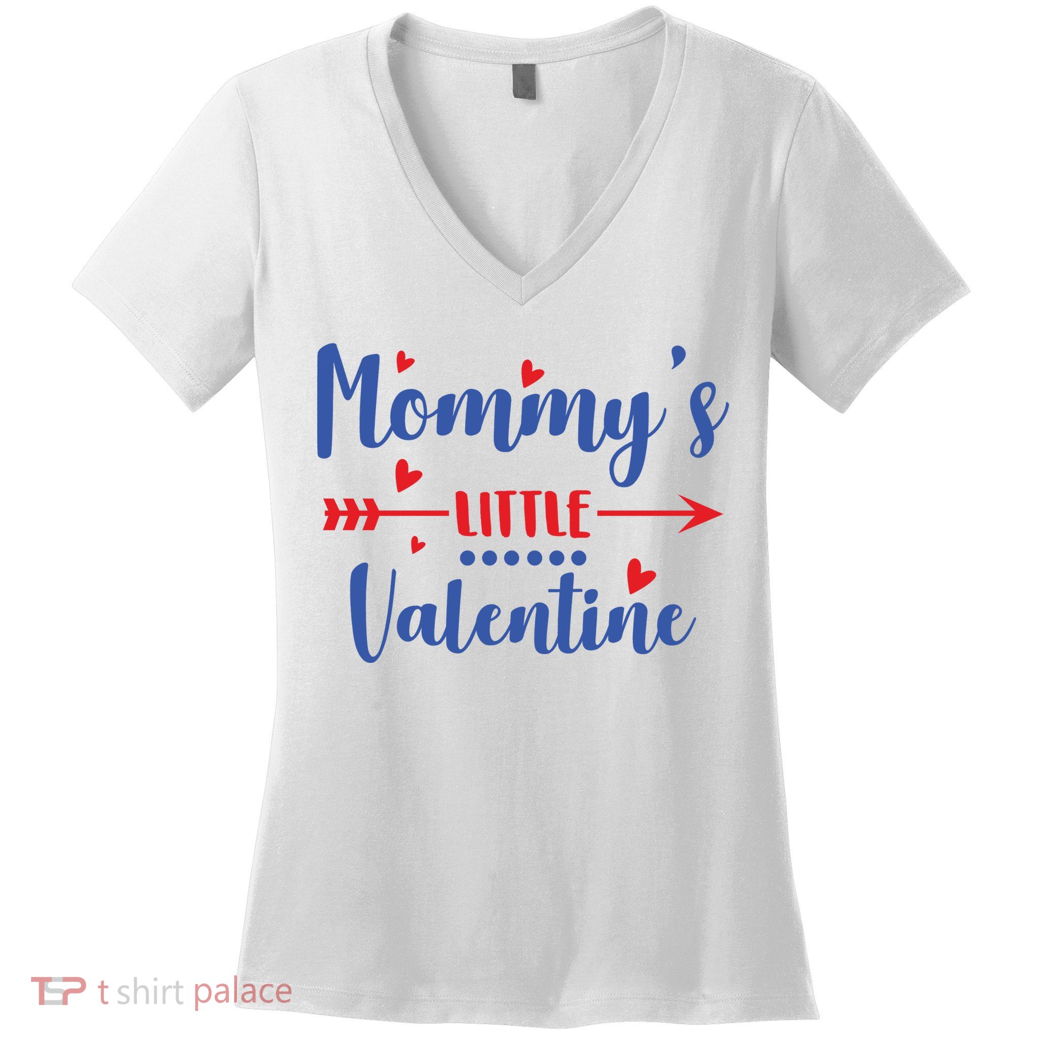 Mommy's Little Valentine Cute Holiday Women's V-Neck T-Shirt