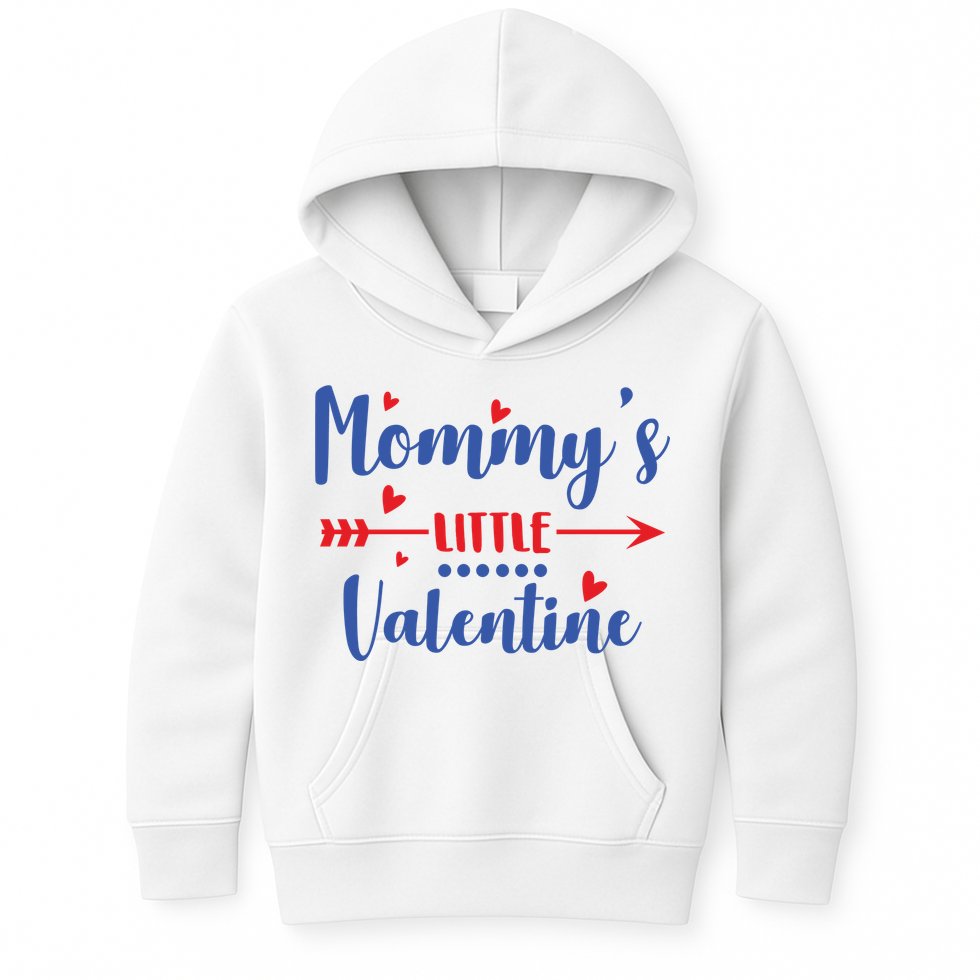Mommy's Little Valentine Cute Holiday Kids Hoodie