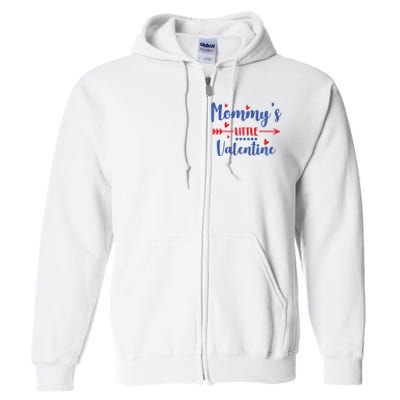 Mommy's Little Valentine Cute Holiday Full Zip Hoodie