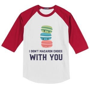 Macaroon Lovers Valentine's Day Gift Kids Colorblock Raglan Jersey