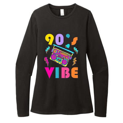 Music Lover Vintage 90s Vibe 90s I Heart The Nineties Womens CVC Long Sleeve Shirt