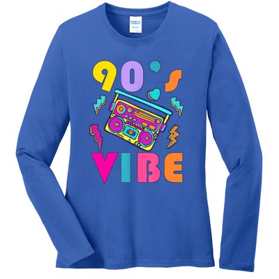 Music Lover Vintage 90s Vibe 90s I Heart The Nineties Ladies Long Sleeve Shirt