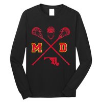 Maryland Lacrosse Vintage Md Lax Weathered Long Sleeve Shirt