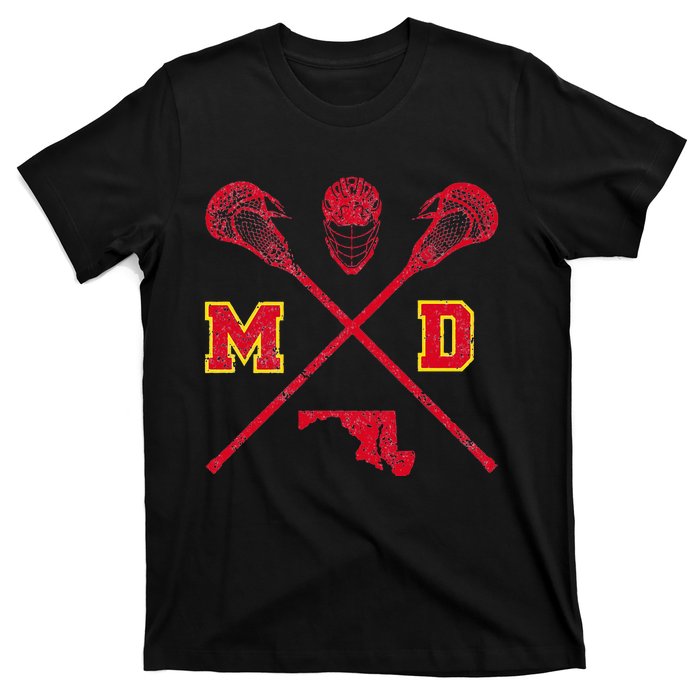 Maryland Lacrosse Vintage Md Lax Weathered T-Shirt