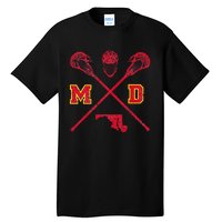 Maryland Lacrosse Vintage Md Lax Weathered Tall T-Shirt